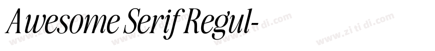 Awesome Serif Regul字体转换